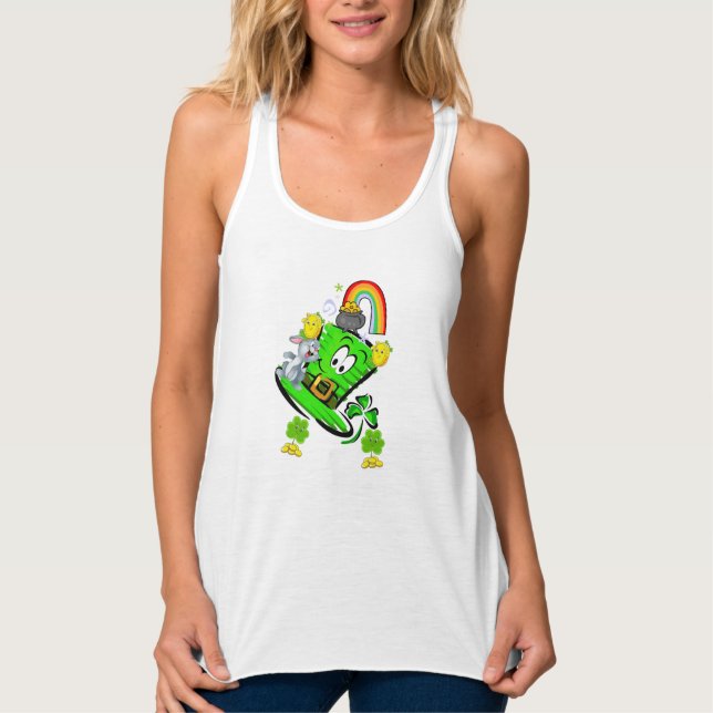 Happy St. Patrick's Rabbit Tank Top (Front)