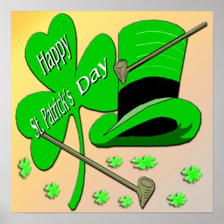 Happy St Patrick's Shamrock Day Poster