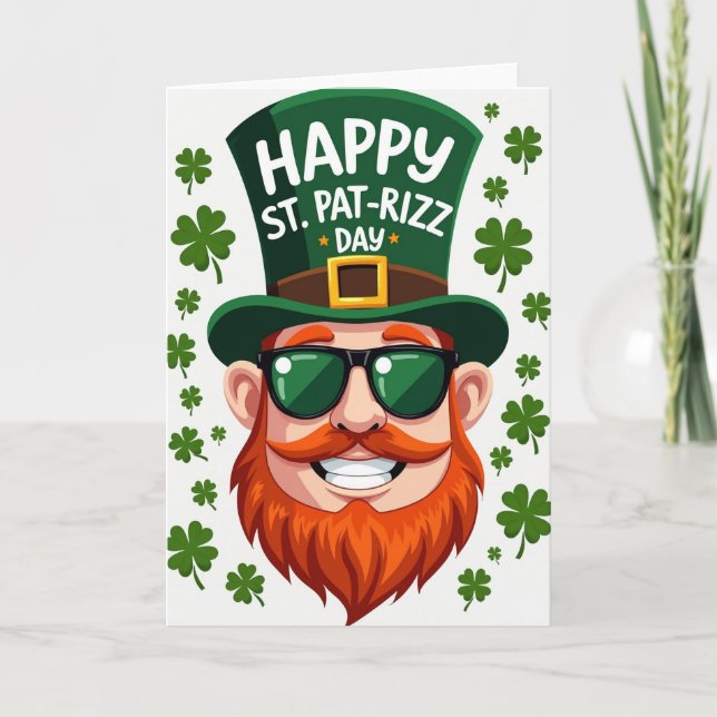 Happy St Patrizz Day Fun Card (Front)