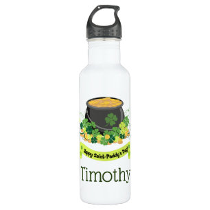 Happy St. Pat's Day Stainless Steel Water Bottle