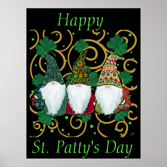 Happy St. Patty's Day GNOMES Poster (Front)