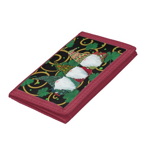 Happy St Pattys Day GNOMES Trifold Wallet