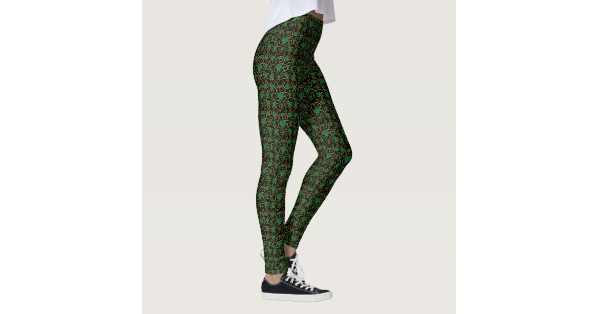 Saint Patrick's Day Shamrock Heart Leggings 2