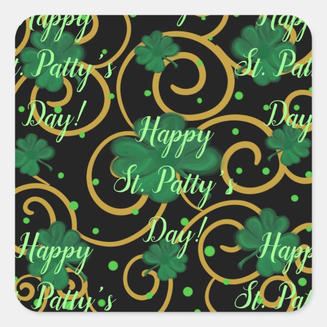 Happy St. Patty's Day       Square Sticker (Front)