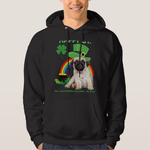 Happy St Pugstricks Day Funny Pug Lover Presents Hoodie