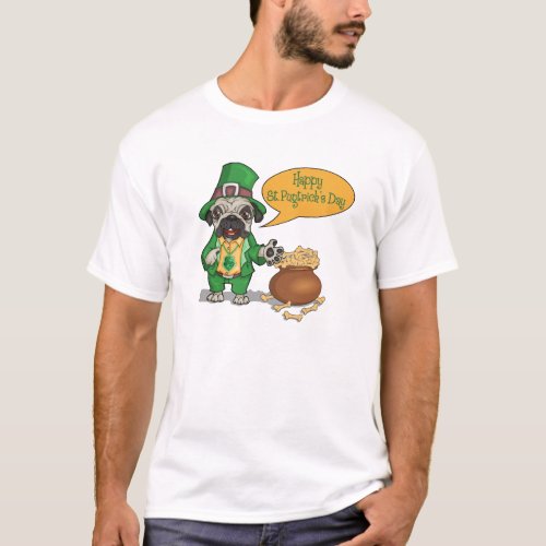 Happy St Pugtricks Day T_Shirt