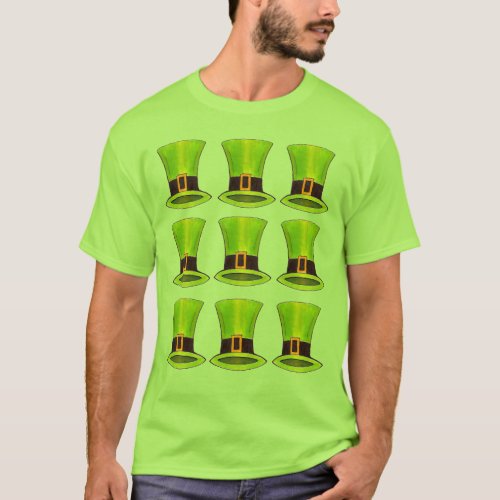 Happy St Saint Patricks Day Leprechaun Tophat T_Shirt