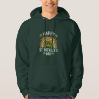 Happy St Saint Patrick's Day Rainbow Shamrock