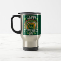 Happy St Saint Patrick's Day Rainbow Shamrock