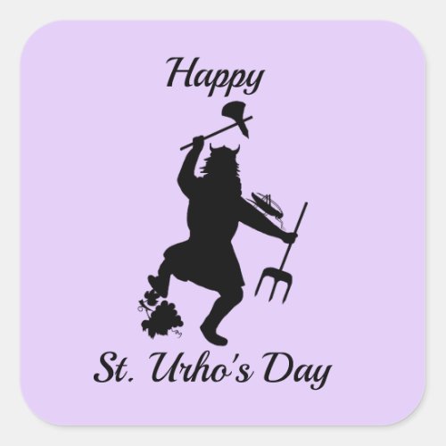 Happy St Urhos Day Silhouette Stickers