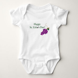 Happy St. Urho's Day! with Grapes Baby Bodysuit