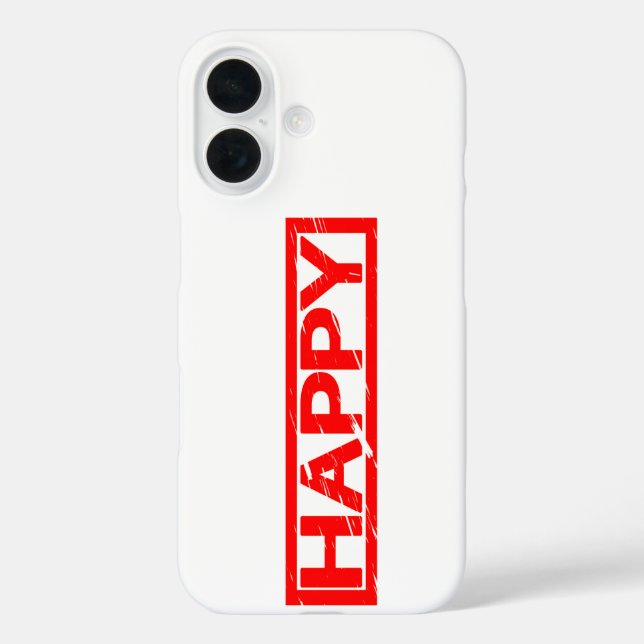 Happy Stamp Case-Mate iPhone Case (Back)