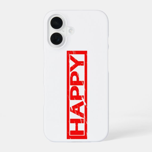 Happy Stamp Iphone Case (Back)