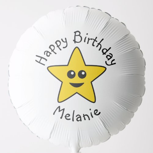 Happy Star Birthday Helium Balloon