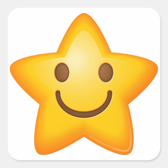 Happy Star Emoji Stickers (Front)