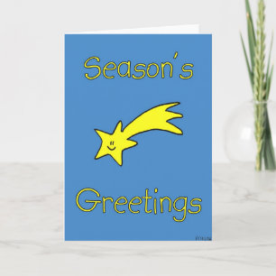 Happy Star - Season's Greetings (blank inside) Holiday Card