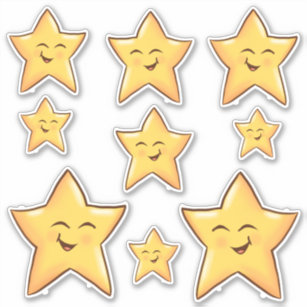 Gold star Stickers - Free smileys Stickers