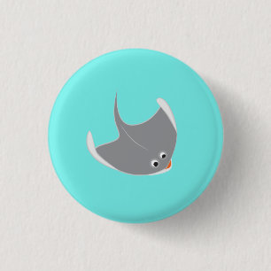 Happy Stingray Button
