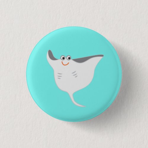 Happy Stingray Button