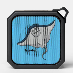 Happy stingray fish cartoon illustration bluetooth speaker
