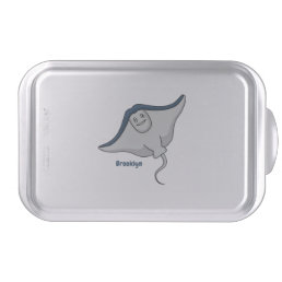 Happy stingray fish cartoon illustration cake pan