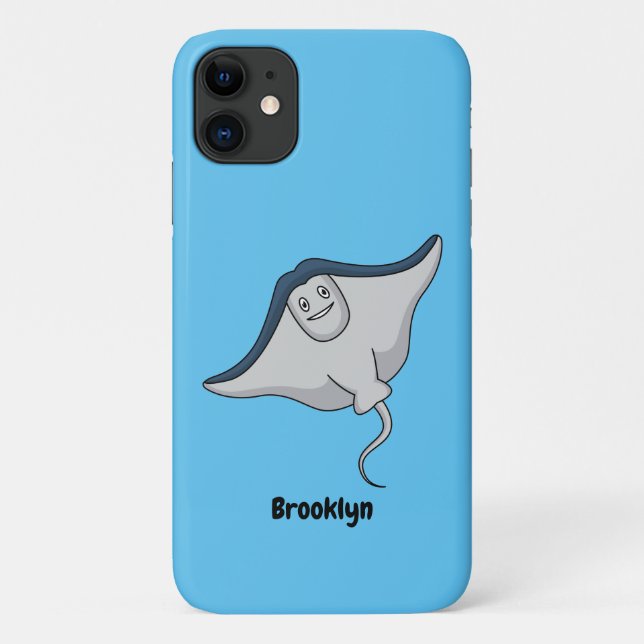 Happy stingray fish cartoon illustration  Case-Mate iPhone case (Back)