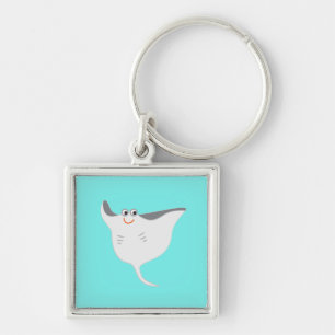 Happy Stingray Keychain