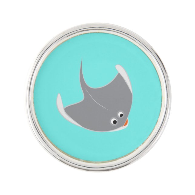 Happy Stingray Lapel Pin (Front)