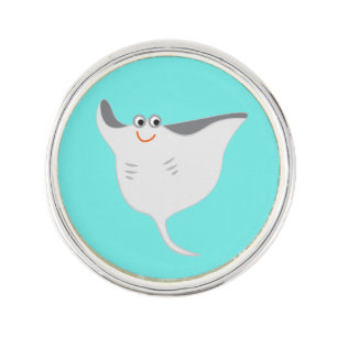Happy Stingray Lapel Pin