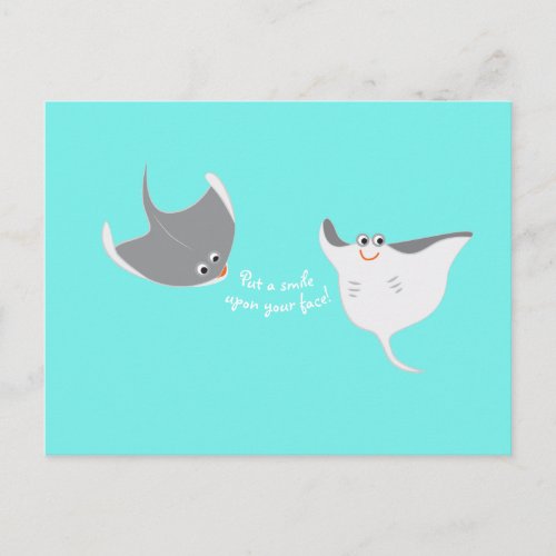 Happy Stingrays Postcard