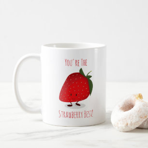 Happy Strawberry Character Mug