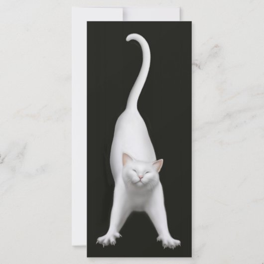 Happy Stretching Cat Bookmark (Back)