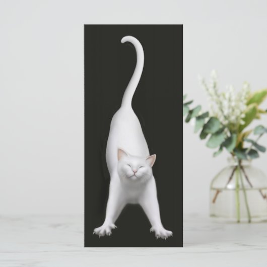 Happy Stretching Cat Bookmark (Standing Front)