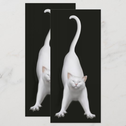 Happy Stretching Cat Bookmark (Front/Back)