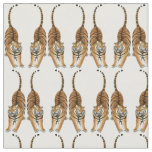 Happy Stretching Tiger Fabric