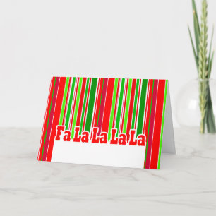Happy Stripe FA LA LA LA Greeting card