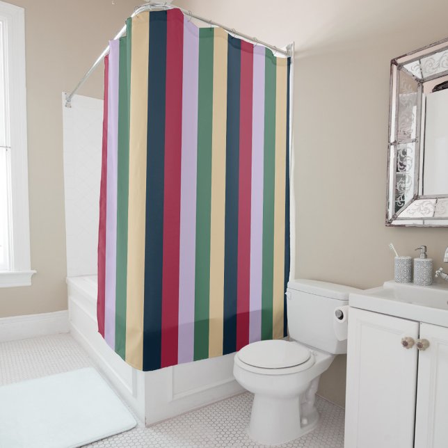 Happy stripes shower curtain (Creator Uploaded)