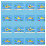 Happy submarine cartoon fabric