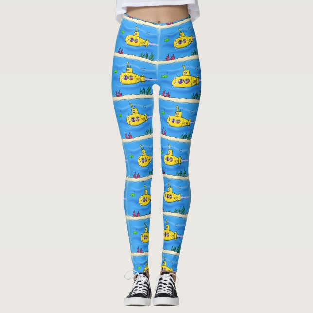 Happy submarine cartoon leggings (Front)