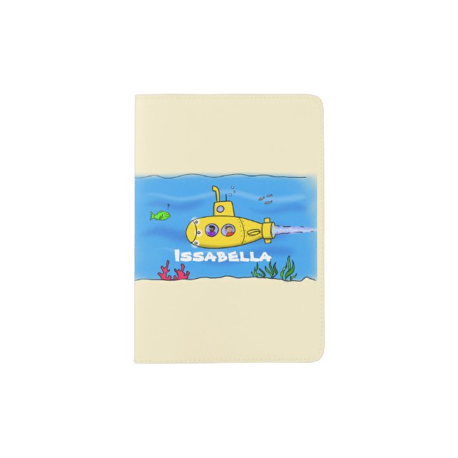 Happy submarine cartoon passport holder (Front)