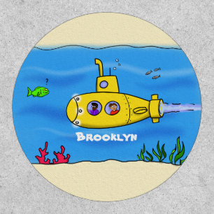 Happy submarine cartoon patch