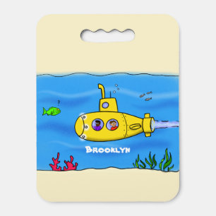 Happy submarine cartoon seat cushion