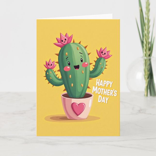 Happy Succulent Plant Card (Front)
