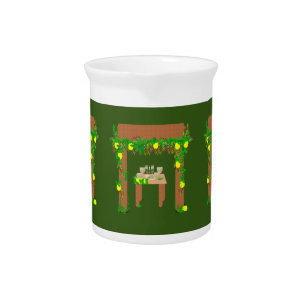 Happy Sukkot Beverage Pitcher