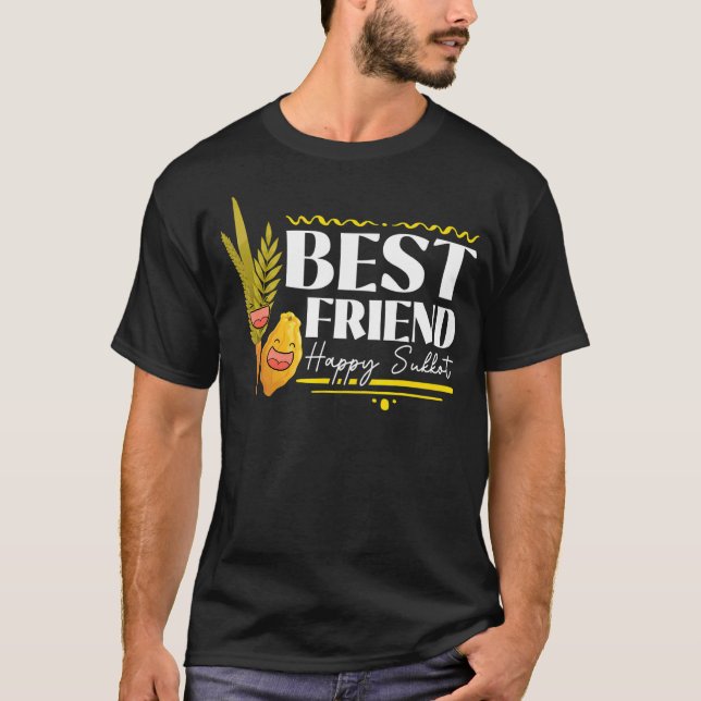 Happy Sukkot Day Lulav Palm Tree Israelite Jewish  T-Shirt (Front)