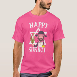 Happy Sukkot Day Lulav Palm Tree Israelite Jewish  T-Shirt