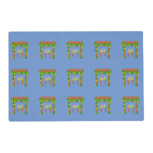Happy Sukkot Day ,with lemons. Kitchen Towel Placemat