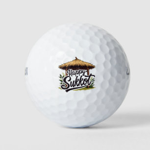 Happy Sukkot Jewish holiday Hanukkah Golf Balls