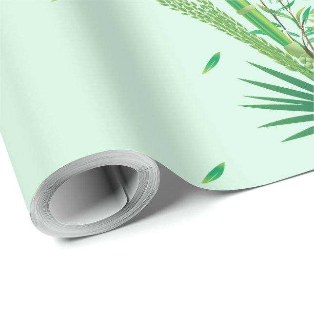 Happy Sukkot Lulav & Etrog Four Species Watercolor Wrapping Paper (Roll Corner)