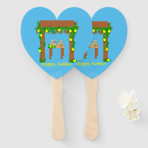 Happy Sukkot ,Personalized Hand Fan